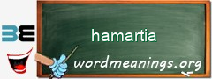 WordMeaning blackboard for hamartia